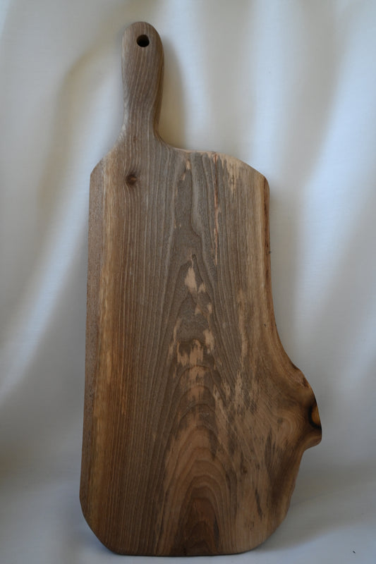 Platou / Tocător cu mâner | Nuc | Live Edge