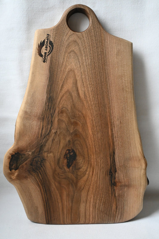 Platou / Tocător cu mâner | Nuc | Live Edge
