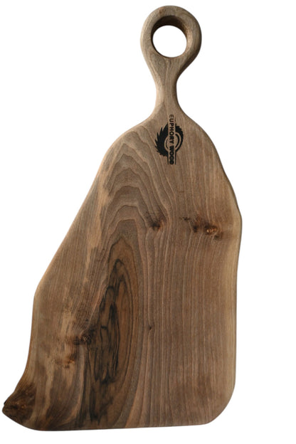 Platou / Tocător cu mâner | Nuc  | Live Edge