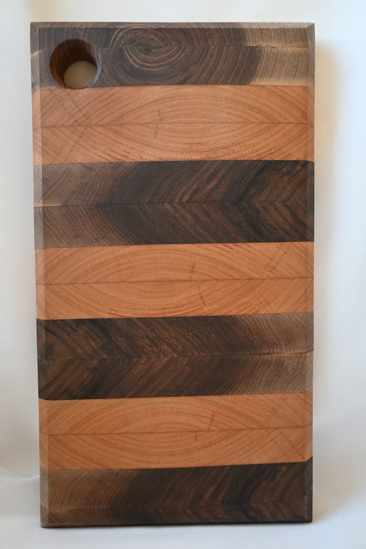 Tocător End-Grain | Nuc & Cireș