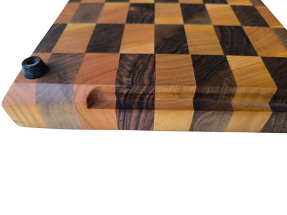 Tocător End-Grain | Nuc & Cireș