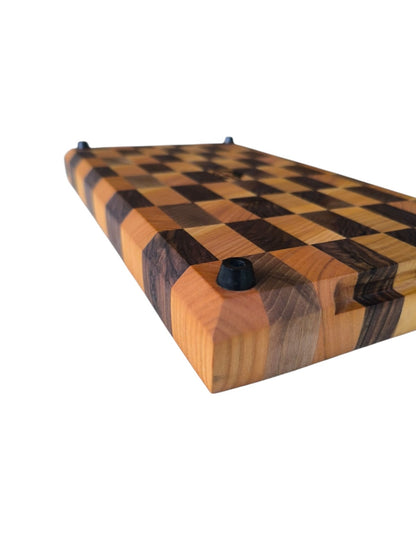 Tocător End-Grain | Nuc & Cireș