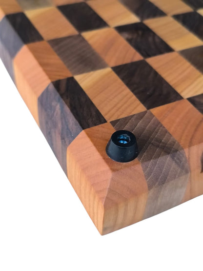 Tocător End-Grain | Nuc & Cireș
