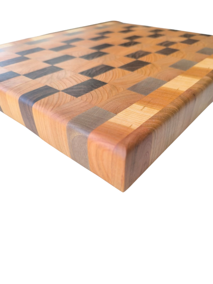 Tocător End-Grain | Nuc & Cireș