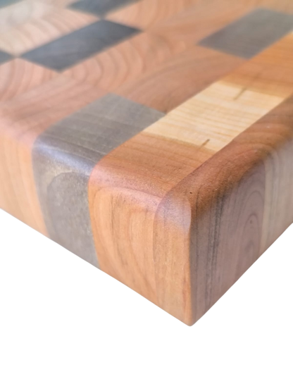 Tocător End-Grain | Nuc & Cireș