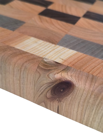 Tocător End-Grain | Nuc & Cireș