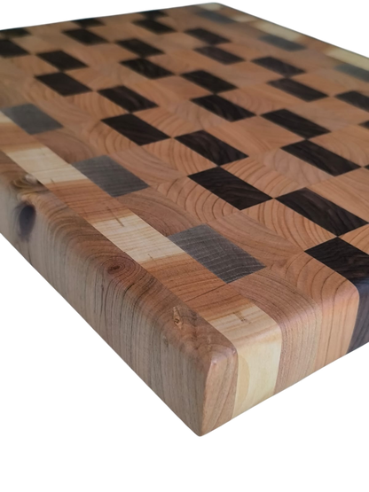Tocător End-Grain | Nuc & Cireș